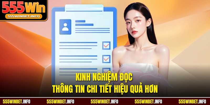 Kinh nghiệm đọc thông tin chi tiết hiệu quả hơn